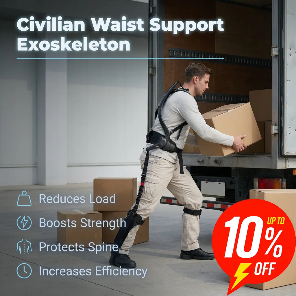 Durable Passive Industrial Exoskeleton Suit Lumbar Protection For Warehouse Operators Building Construction Lifting Jobs