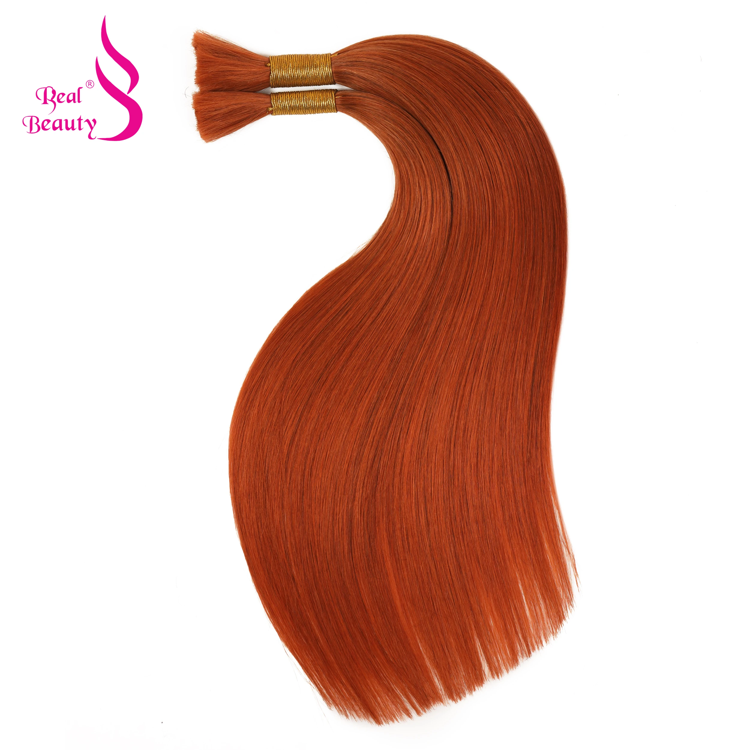 Ginger Human Hair Bulk 350# No - đánh giá và giá Hair Care Orange