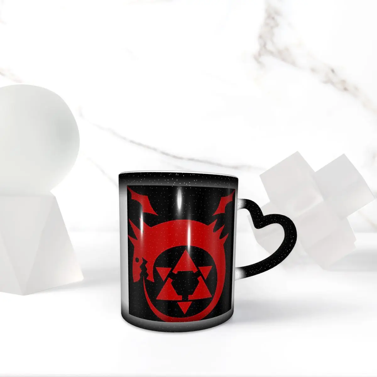 Taza con símbolo Fullmetal Alchemist Ouroboros Homunculus, divertidas tazas de café de cerámica, tazas de té, taza de leche, artículos para beber, regalo para amigos