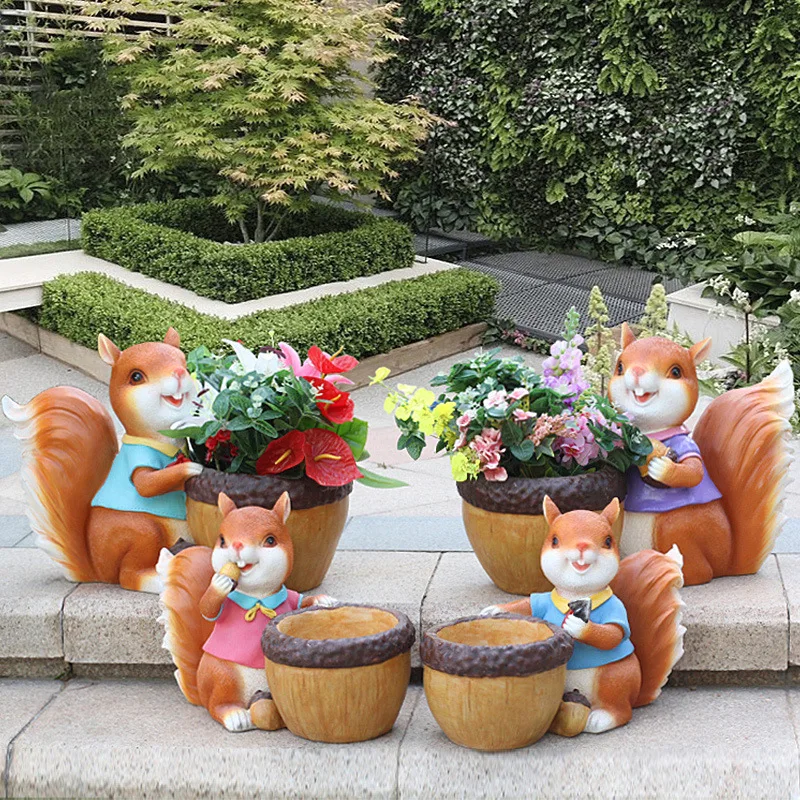 

Мультяшный кролик, цветочный горшок, орнамент, белка, цветочный бак, скульптура, открытый сад, вилла, украшение двора, садовый пейзаж