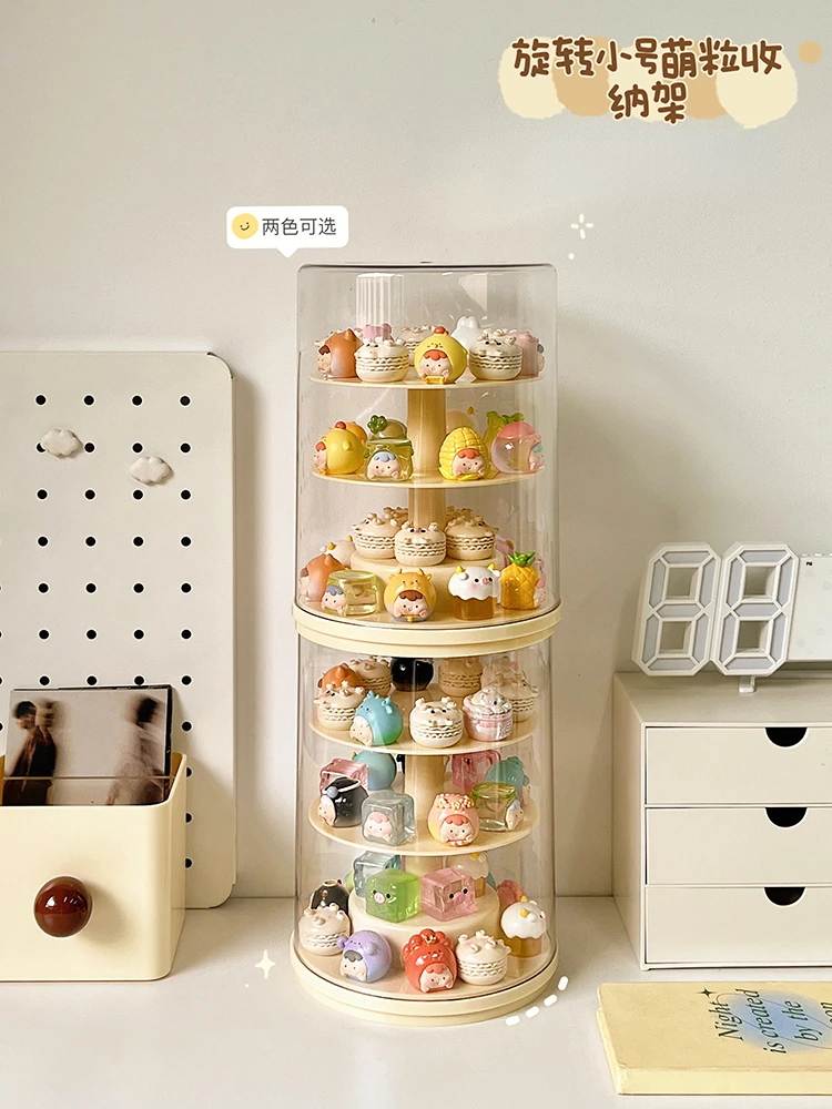 

Greedy cub sprout display box rotating blind box storage display stand transparent acrylic ornaments hand-held display cabinet.