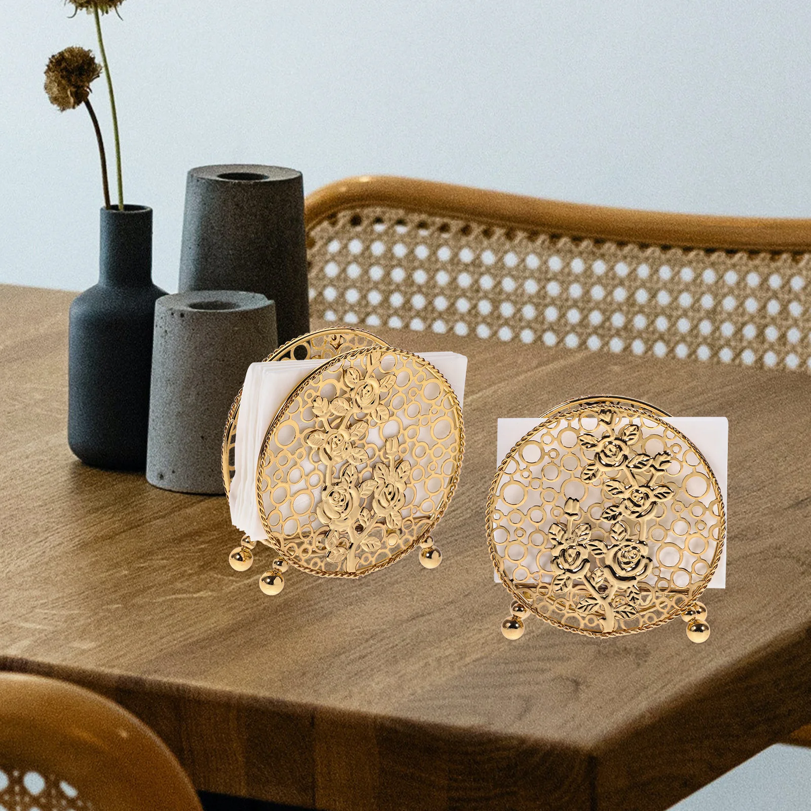 

Retro Metal Tissue Box Table Napkin Holder Napkin Storage Holder St Hollow Out Design Restaurant Decor Storage Table