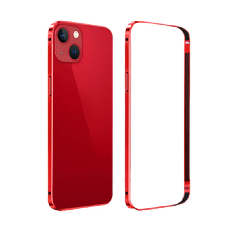 Ultra Thin Aluminum Frame Metal Bumper Hard Case for IPhone 14 15 Pro Max 12 Mini 13 12Pro IPhone13 IPones Protector Armor Cover