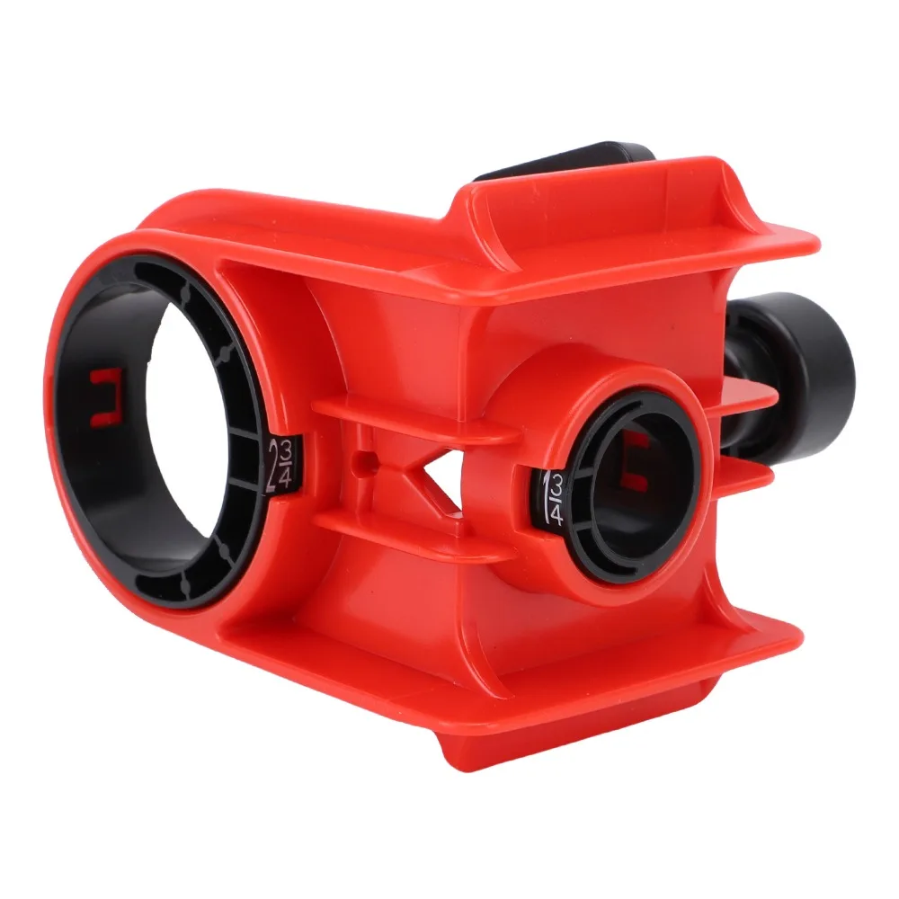 Adjustable Template Door Lock Installation Kit HSS Hole Saws Red Color Door Hole Drilling Kit Includes Arbor