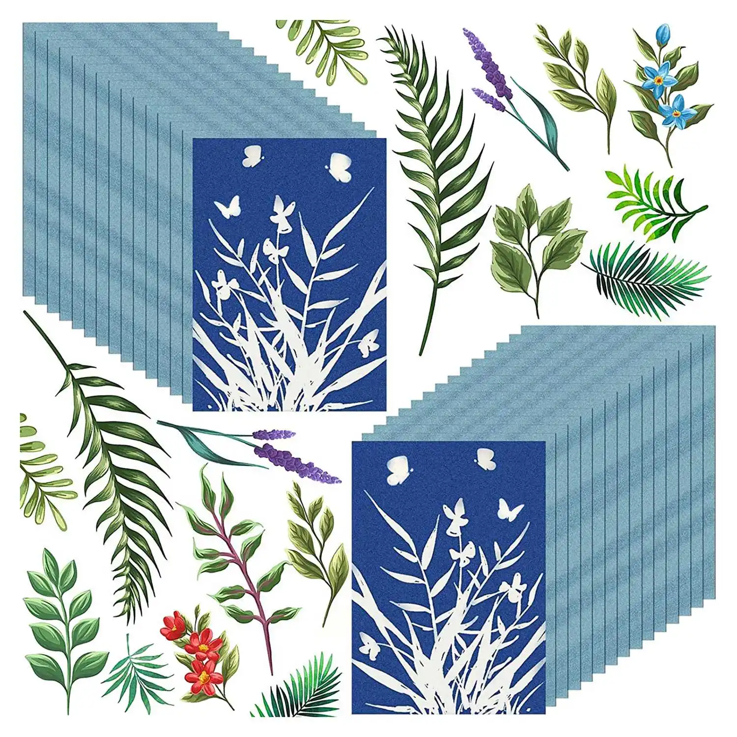 시안 타입 종이, A5 태양 인쇄 종이 키트, 고감도 태양 인쇄 자연 인쇄 종이, 태양 드로잉 종이, 30 개