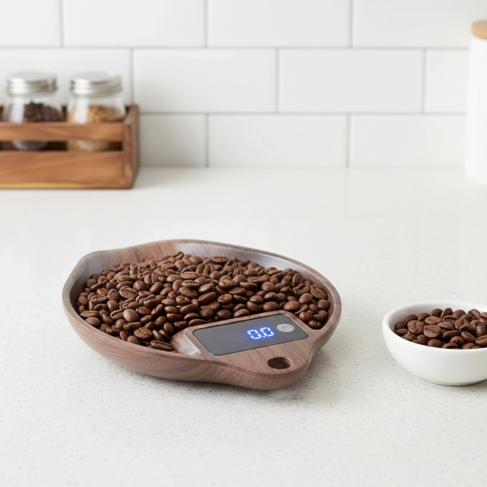 Compact Coffee Scale 0.1 G Precision Teardrop Scale Brew Gear Integrated Display Measurement Device Hanging Hole