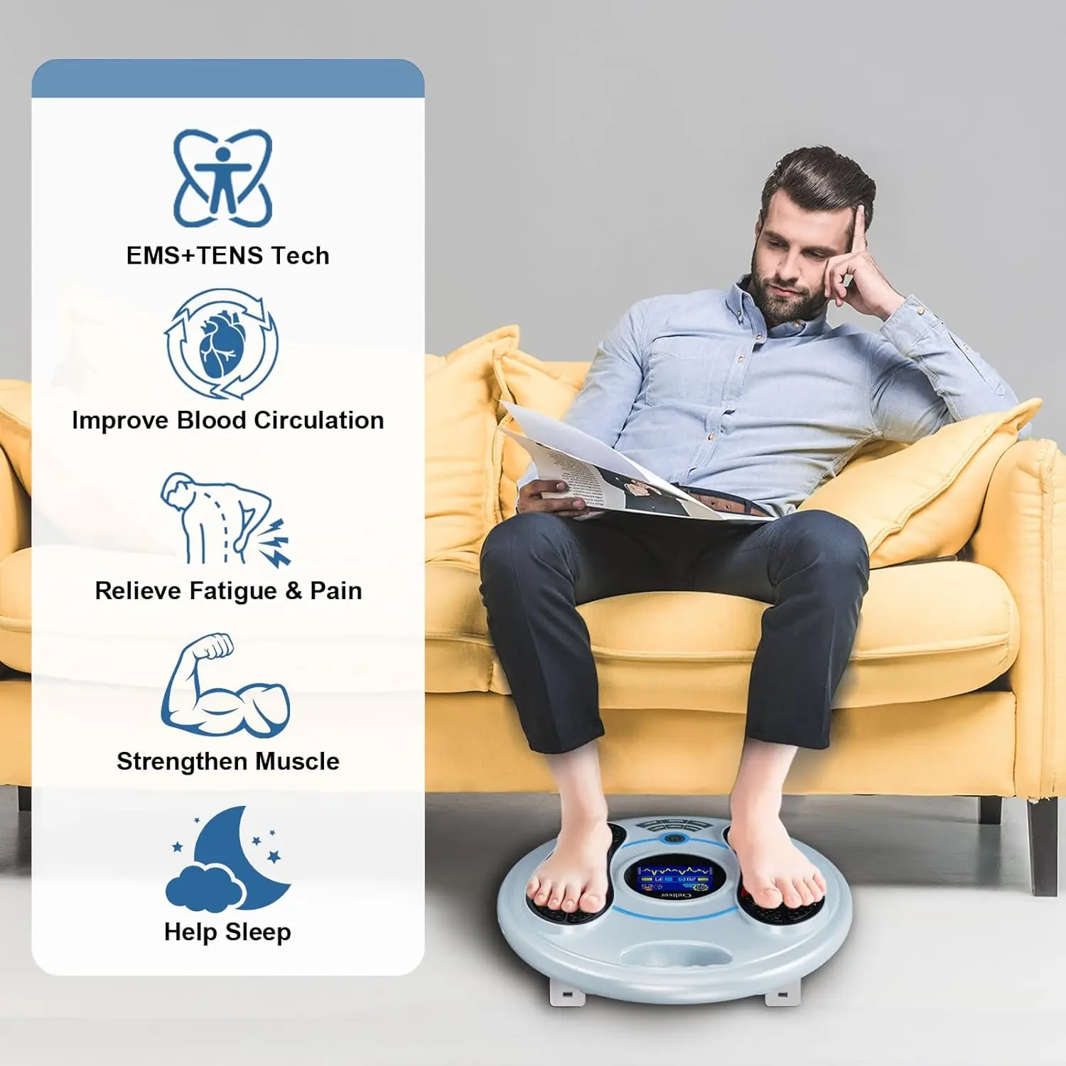 Foot  Machine ( or  Eligible) - Electronic Pulse Acupuncture for Feet Circulation - Electrical Foot Reflexology