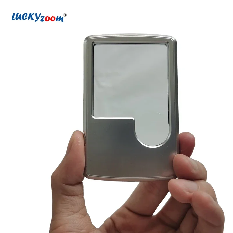 3X 6X Rectangular LED Magnifying Glass Portable Mini Illuminated Magnifier With LED Light Pocket Reading Lupa Elderly Lupe