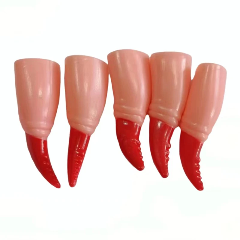 Engraçado Halloween Fake Finger para crianças, criativo, colorido Ghost Festival, Witch Nail Cover, Masquerade Party, Prank Toys, presente, 10pcs