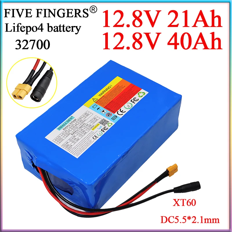 

New 12.8V 21Ah/40Ah 32700 Lifepo4 Battery Pack Built-in BMS For Sprayer Electric Boat UPS Toy Car Player 12V Power Supply etc