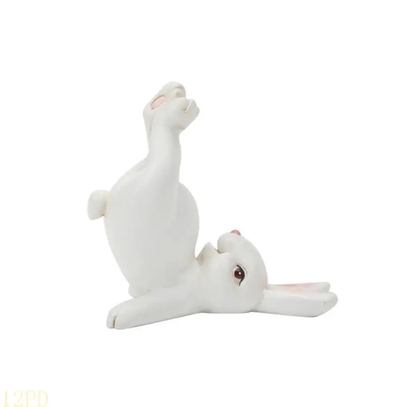 12PD Set Of 3pcs Resin Bunnies Ornaments Bunnies Figurines For Adding Simple Yet Vibranted Visual Appeal To Any Room