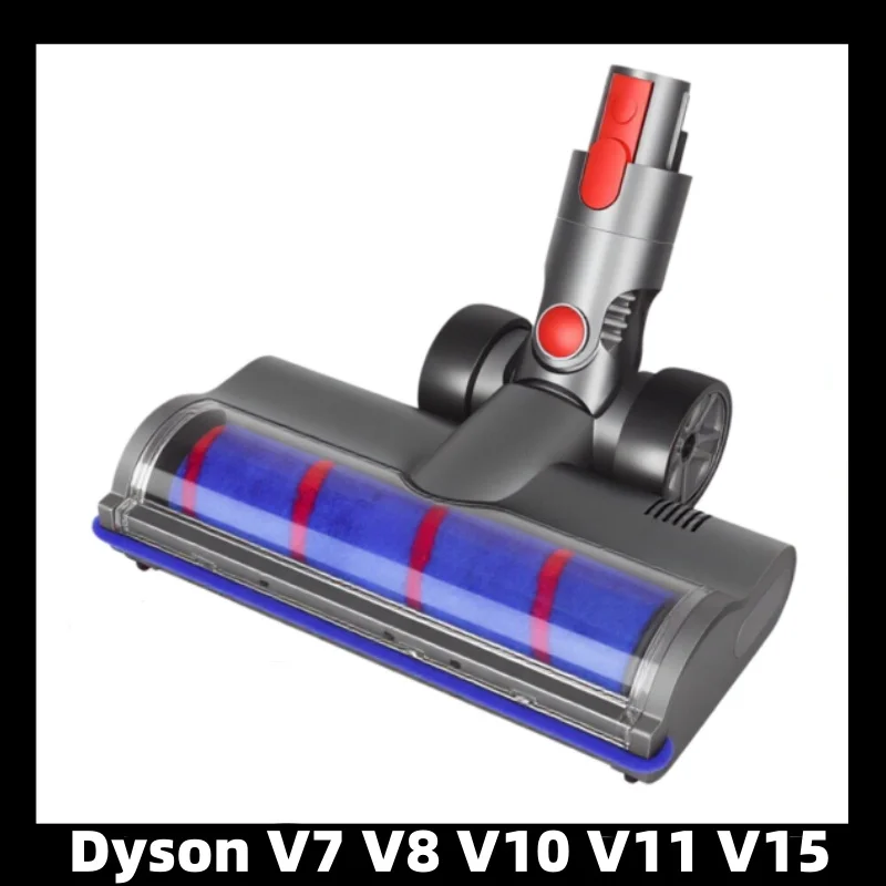 Cabezal de cepillo para aspiradora Dyson V7 V8 V10 V11 V15, repuesto para suelo duro con luz LED verde independiente