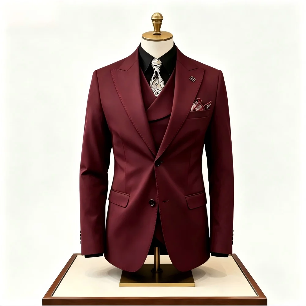 Eleganter Einfarbiger 3-Teilig – Men'S Fashion For Wedding Bewertung und Preis