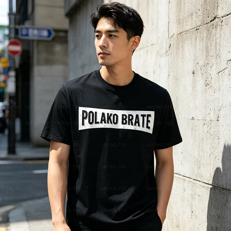 POLAKO BRATE Lustiges Serbisches Bosnisches Kroatisches Balkan-Slang-T-Shirt Y2k Hrvatska Srbija Bosna Lustiges Slang-Sprichwort T-Shirt Persönlichkeit – Detail 4