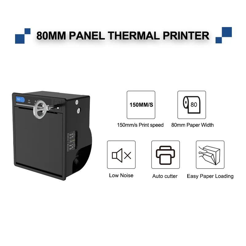 With Cover  for Self Service Kiosk Vending hine EP-380CK 80mm Kiosk Panel Mount Thermal Receipt Printer