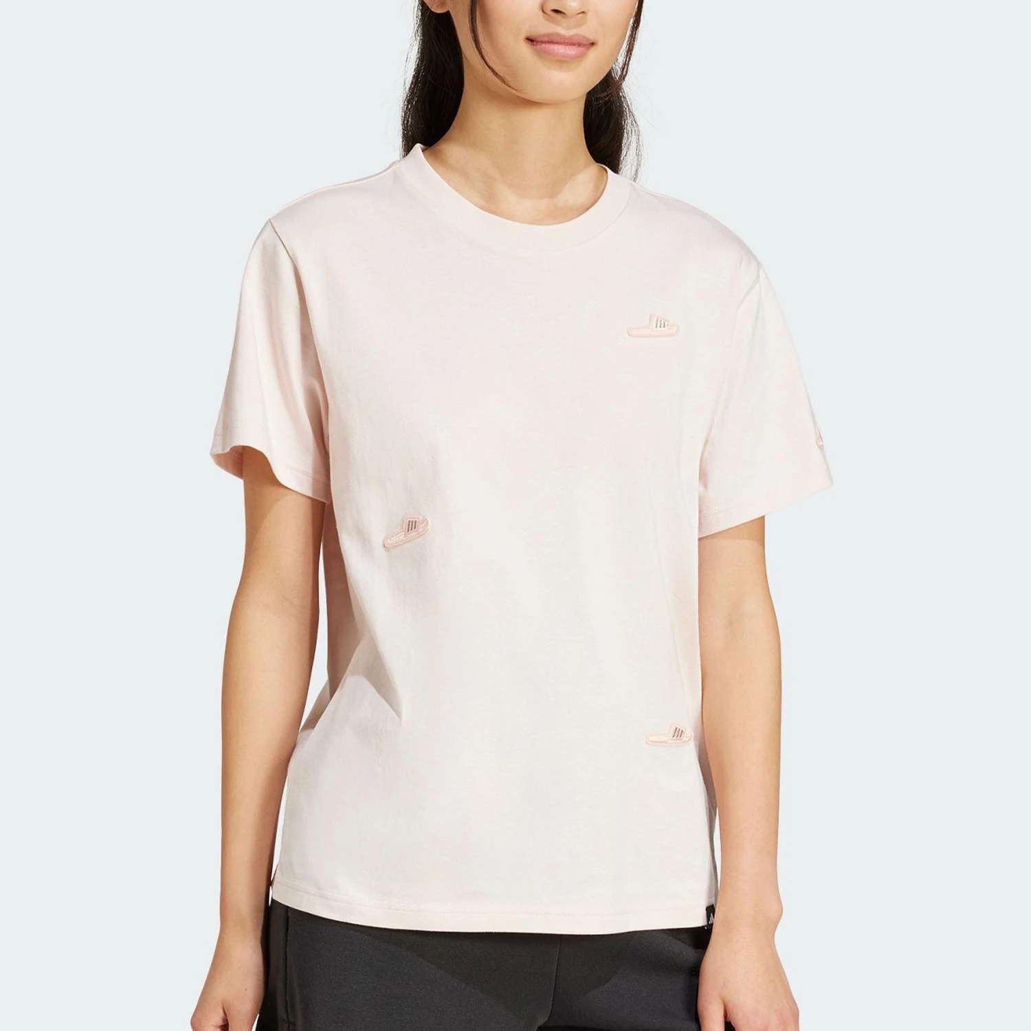 

Оригинальная новая женская дышащая трикотажная спортивная повседневная футболка Adidas с короткими рукавами JN8270