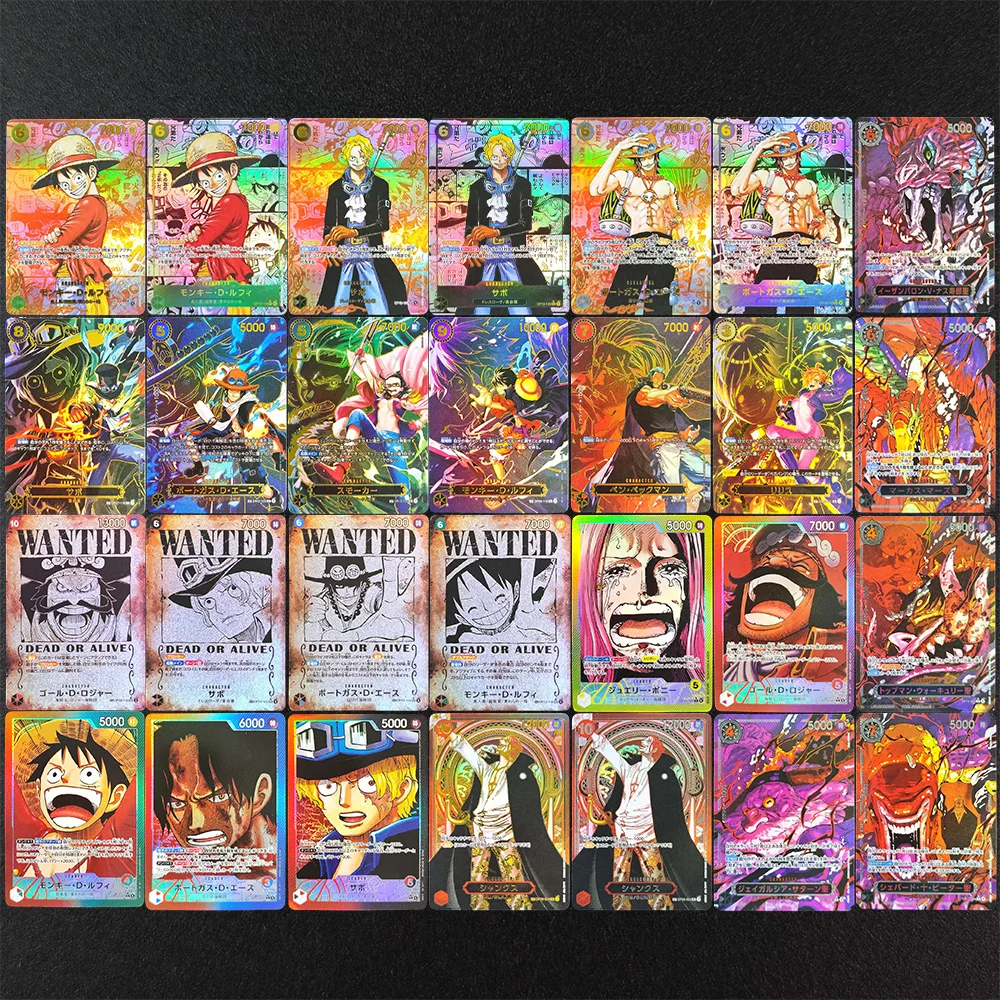 DIY Proxy One Piece OPCG Japanese Carrying On His Will OP13 Shanks Luffy Smoker Sabo Ace Lilith Roger Five Elders Game Card Toy