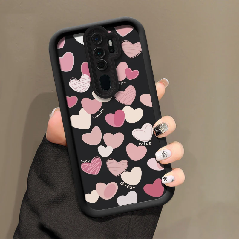 لينة للصدمات جراب هاتف ل ممن لهم A38 A53 A60 A72 A73 A52 A33 A32 A92S A74 A76 A57 A55 A54 الحب القلب القوس عقدة غطاء طباعة #4