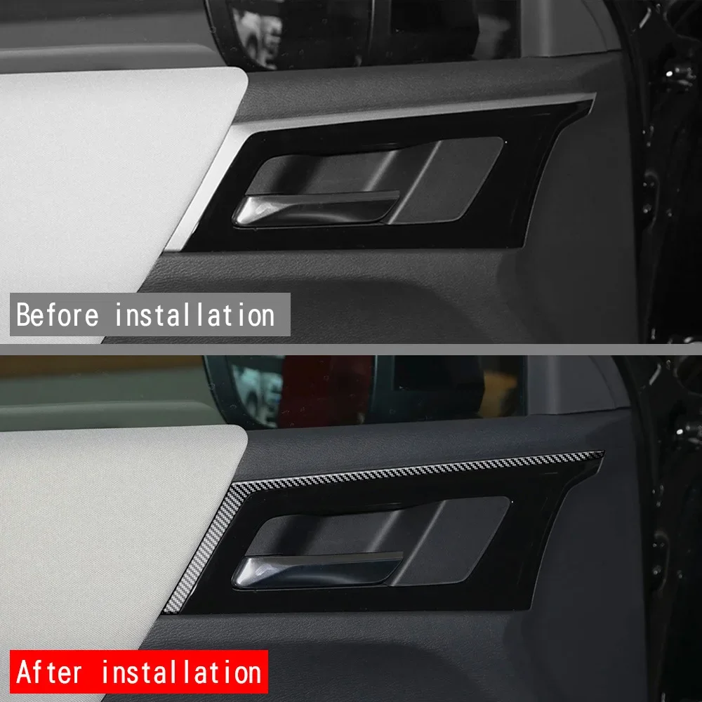 

For Mitsubishi outlander 2022 2023 2024 ABS Carbon Fiber Inner Door Armrest Decoration Cover Trim Interior Accessories