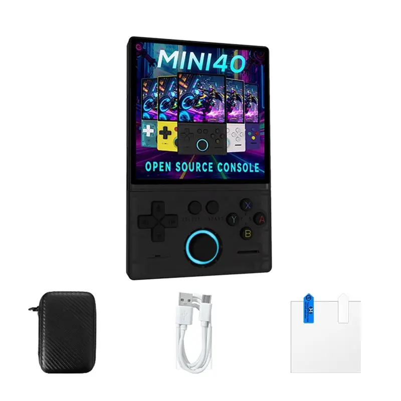 A13E-MINI40 Retro Game Console With 4.0Inch IPS HD Screen, Open Source Linux System, 64G Card, 18000+ Games 30+ Emulators