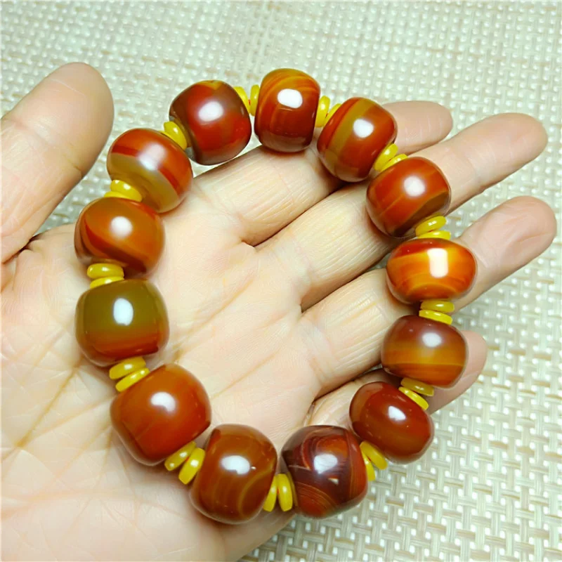 Supply Jewelry Abacus Beads Sardonyx Agate Warring States Red Bracelet Men's and Women's Bracelets Whole