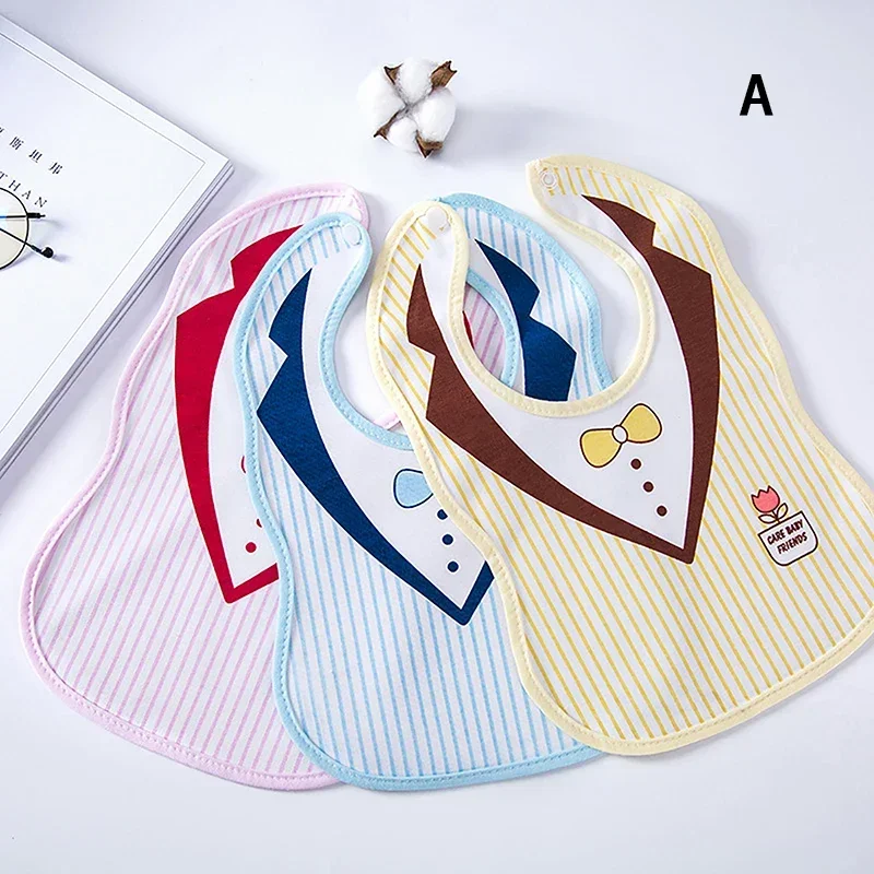 Baby Bibs 3 Layer Thickened Infant Bib Newborn Burp Cloths Baby Cartoon Feeding Bib Bandana Scarf Baby Stuff