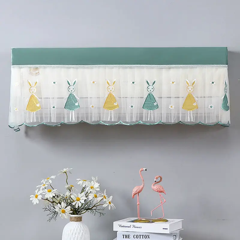 Lace Air Conditioner Dust Covers Luxury Floral Embroidery Dust-proof  All-inclusive Wall Mounted Aire Acondicionado