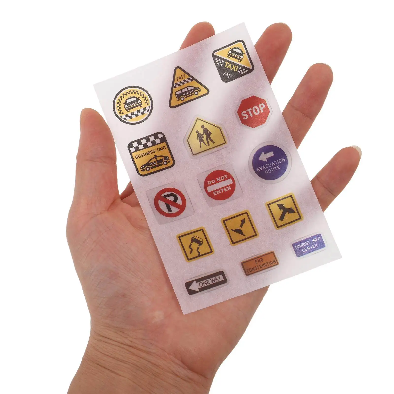 30Pcs Traffic Road Signs Stickers Removable Easy Apply Decals for Car Windows Walls Game Room Safety Education Decor Indoor