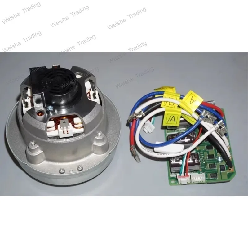 High-power two-phase four-wire brushless turbine fan with drive plate, high-speed vacuuming 100mm brushless motor