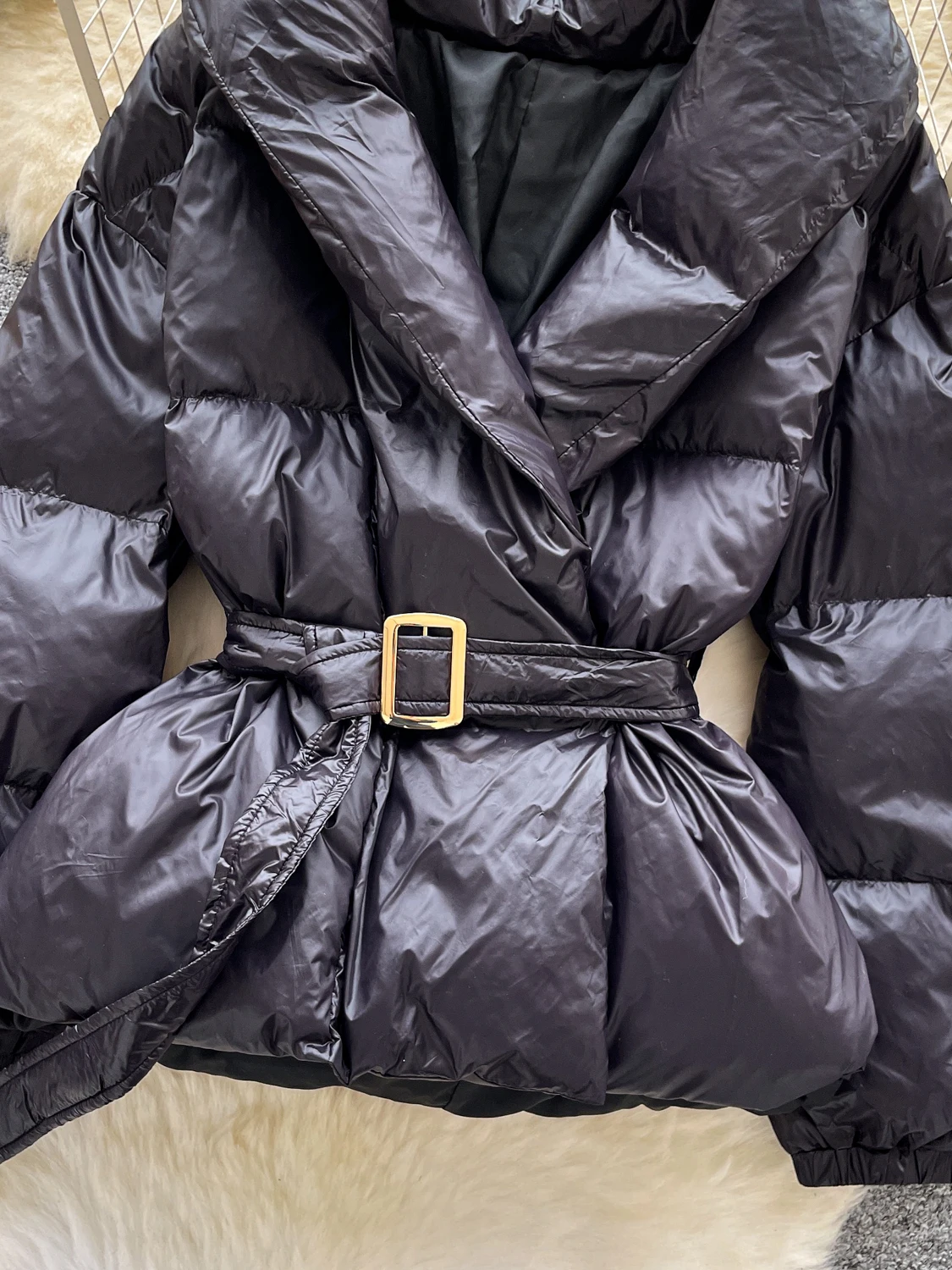 여성용 블랙 고딕 파카 재킷 벨트가 있는 따뜻한 두꺼운 겨울 재킷 하라주쿠 아우터웨어 패딩 재킷 빈티지 2000년대 의류