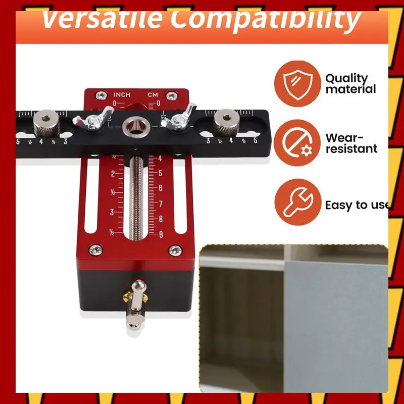 

ABNP Aluminum Alloy Cabinet Door Positioner Heavy-Duty Tool For Easy Installation Precision Measurement Punching Tool