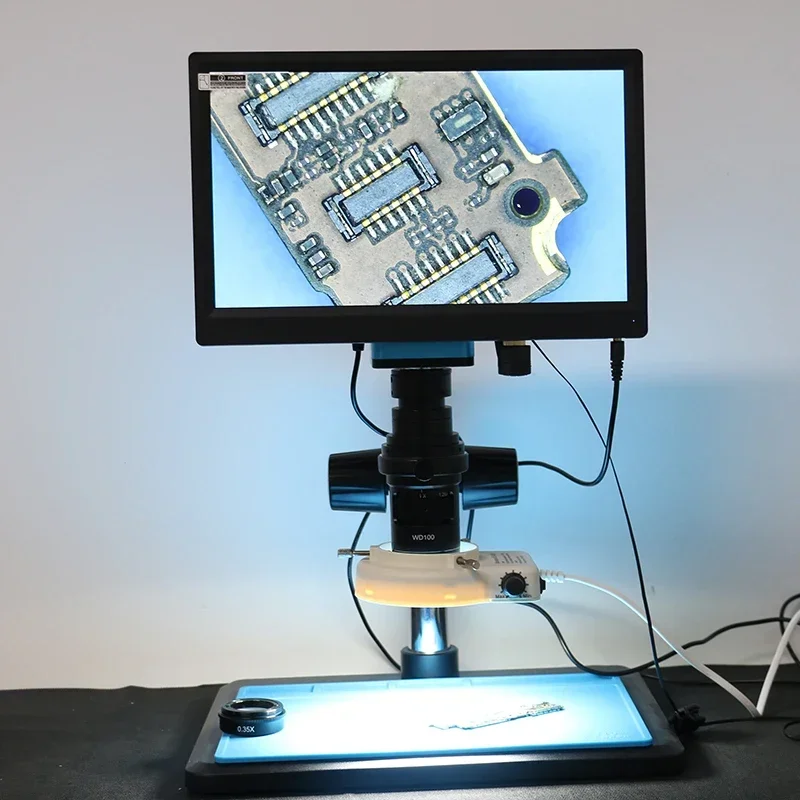 SONY Sensor 1080P Autofocus HDMI C Mount Measurement Electronic Digital Video Microscope Camera +11.6 Inch FHD LCD Monitor