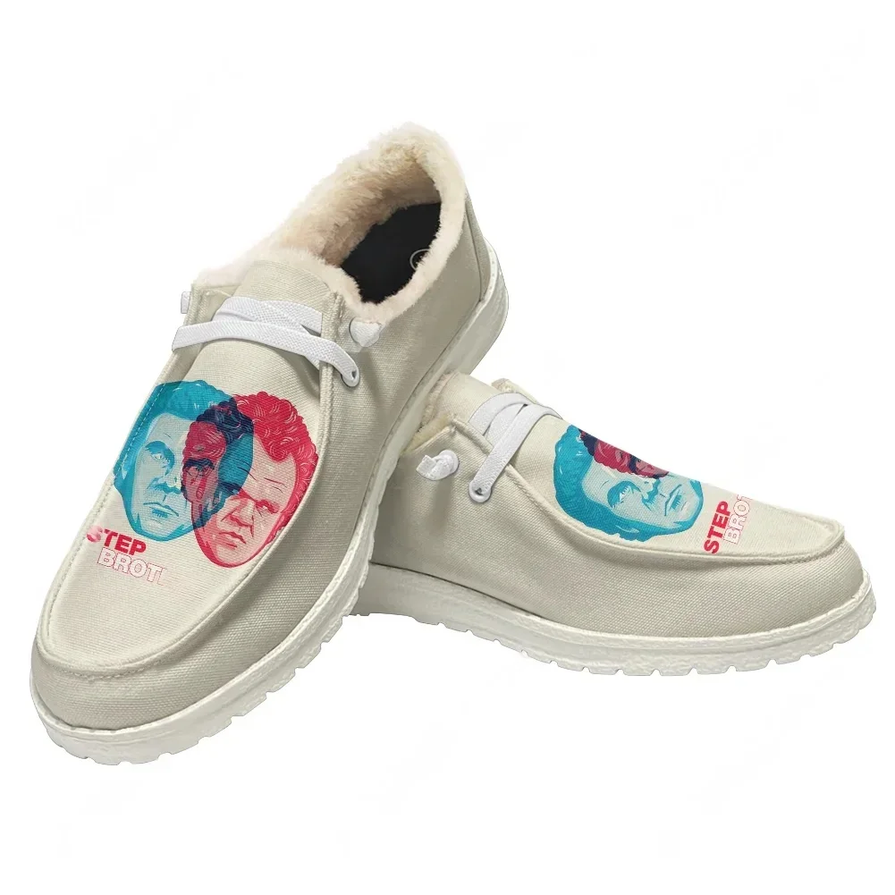 Step Brothers Plush Flat Shoe Men Women Teenager Warm Shoe Indoor Outdoor High Quality Fashion Lightweight Shoes Custom Footwear