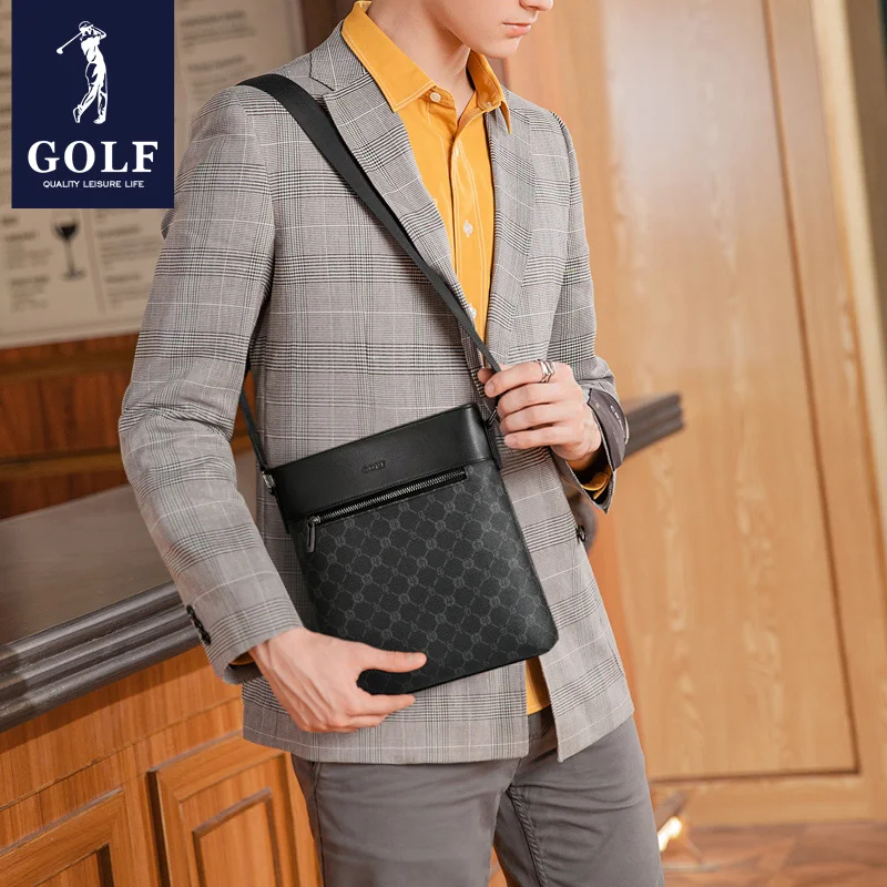 Bolso de hombro de GOLF para hombre, bandolera con estampado de negocios, Mochila pequeña, bolso ligero, maletín de marca