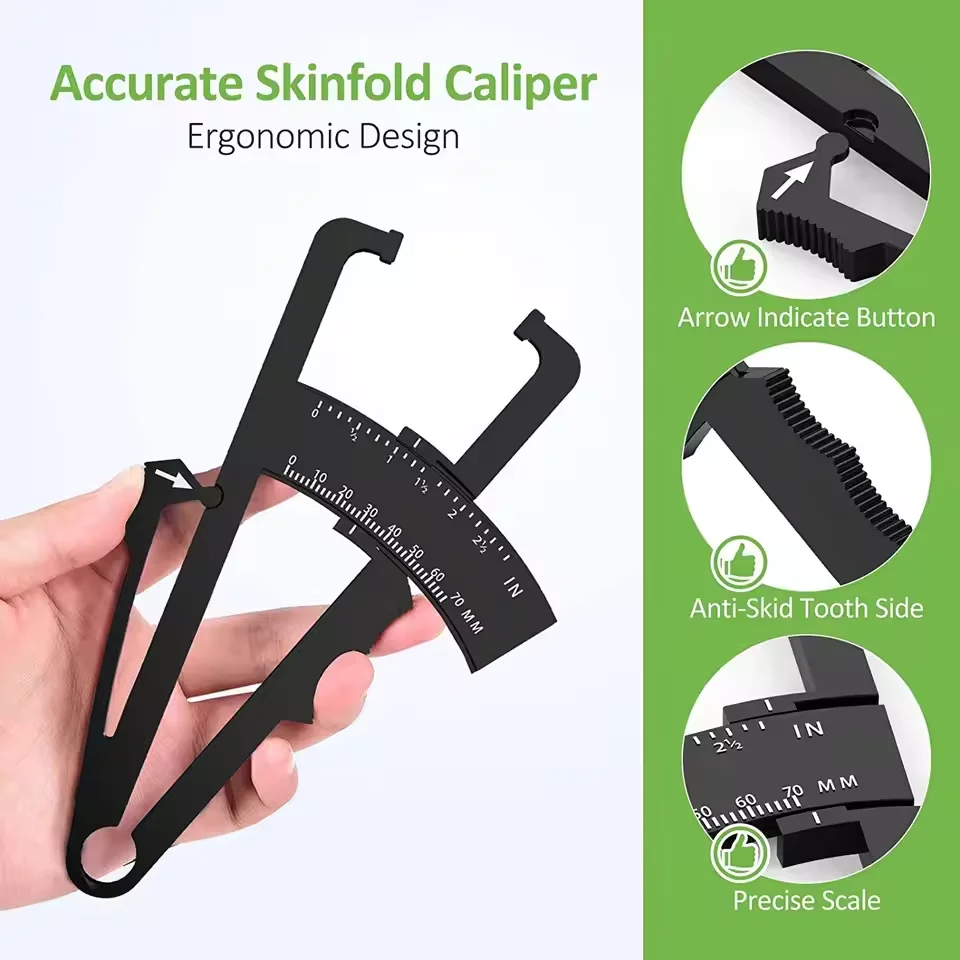 Clamp Fat Clip Body Weight Loss Tester Fat Thickness Measuring Ruler Body Fat Weight Loss Measuring Caliper Tape Measuring Tool