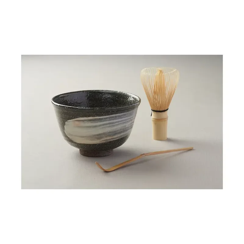 Japanese Style Ceramic Matcha Tea Set Traditional Green Powder Bowl Whisk Bamboo Scoop Kit for Home Office Gift Decoration