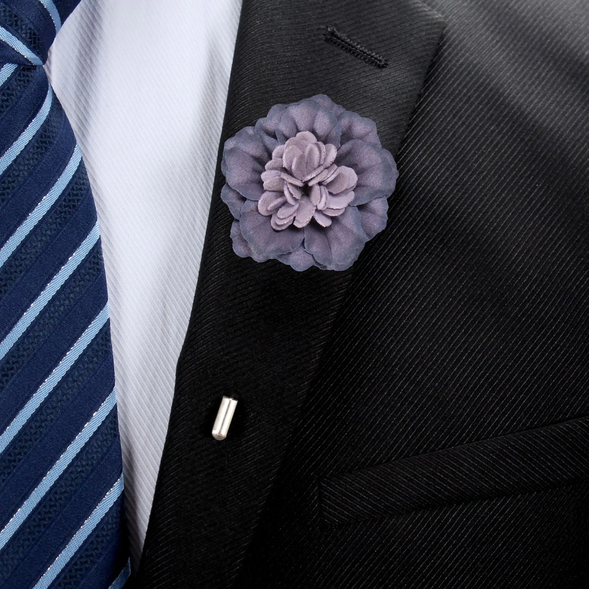 20 PCS/lot , Men's Petal Flowers Brooches Wedding Boutonniere, Suit Lapel Pins