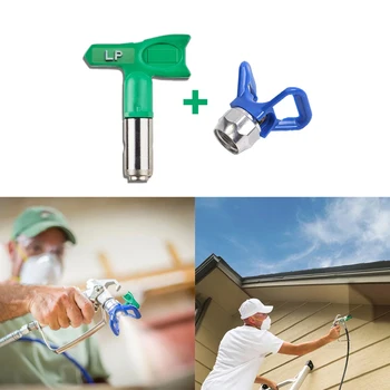 Spuitpistool Gereedschap Lp Set Airless Tips Nozzle 1-5 Serie Lage Druk Met 7/8 Mondstuk Bescherming Voor Titan/Wagner Airless Verfspray