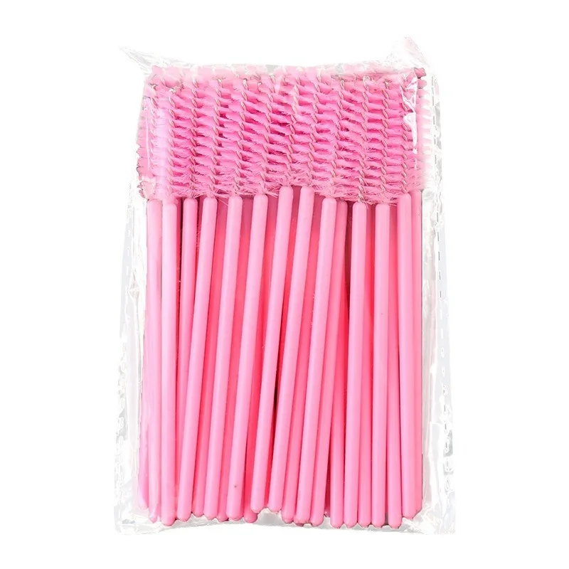 New 50pcs Crystal Solid Eyebrow & Lash Brush Eyelash Brush Grafting Portable Colorful Beauty Tools Eyelash Comb