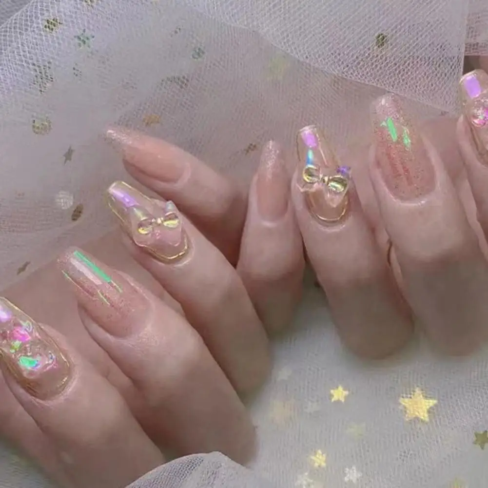 50g łuk żywica zdobienie paznokci dekoracje czarny biały 3D długa wstążka kokardka ozdoba paznokci urok projekt biżuterii Kawaii DIY akcesoria