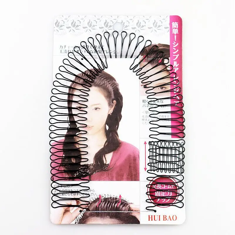 Cwllrn Women Invisible Broken Hair Hairpin Adult Tiara Tools Roll Curve Needle Bangs Fixed Insert Comb Styling Accessories