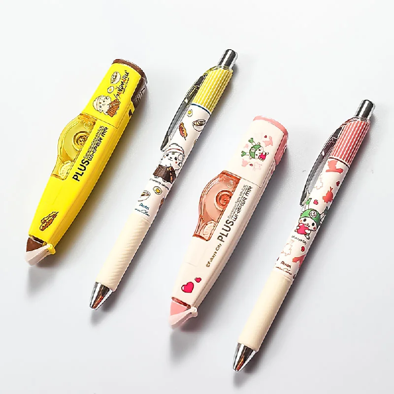 Imagem -02 - Japão Pentel & Plus Joint Gel Pen Correção de Fita Wh615l Secagem Rápida Press Pen Bln75 Black Pen 0.5 Papelaria Material Escolar