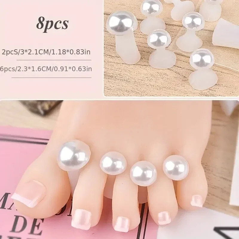 Gänseblümchen Blume Zehen abscheider 8 teile/satz Silikon niedlichen Zehen abstands halter Kissen wieder verwendbare Zehen teiler für Nail Art Pediküre Werkzeuge