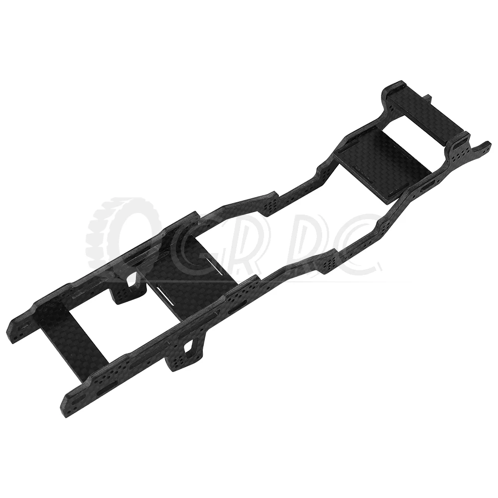 Carbon Fiber Chassis Frame Center Axle Cover Gear Low Center Gravity Chassis Refit Kit for Axial SCX24 6×6 LCG Upgrade Part