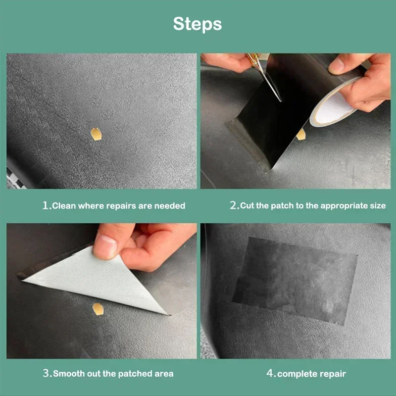 

New Black Leather Repair Tape for Sofa Car Seats Handbags Jackets Furniture Shoes First Aid Patch Leather Patch Self Adhesive
