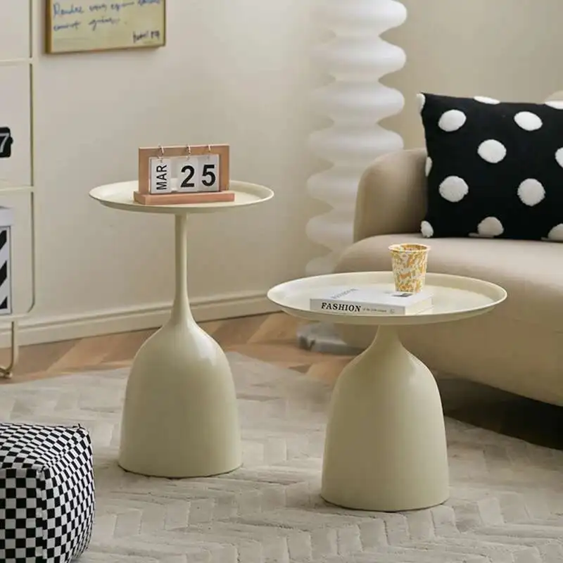 

Black Metal Coffee Table Simple Modern Unique Regale Minimalist Side Table Luxury Round Stolik Kawowy Living Room Accessories