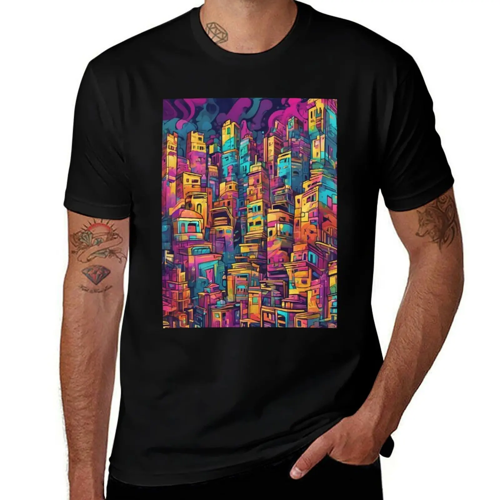 

Overpopulation Dystopia Urban City T-Shirt anime tshirt cute tops oversizeds tee shirts for men