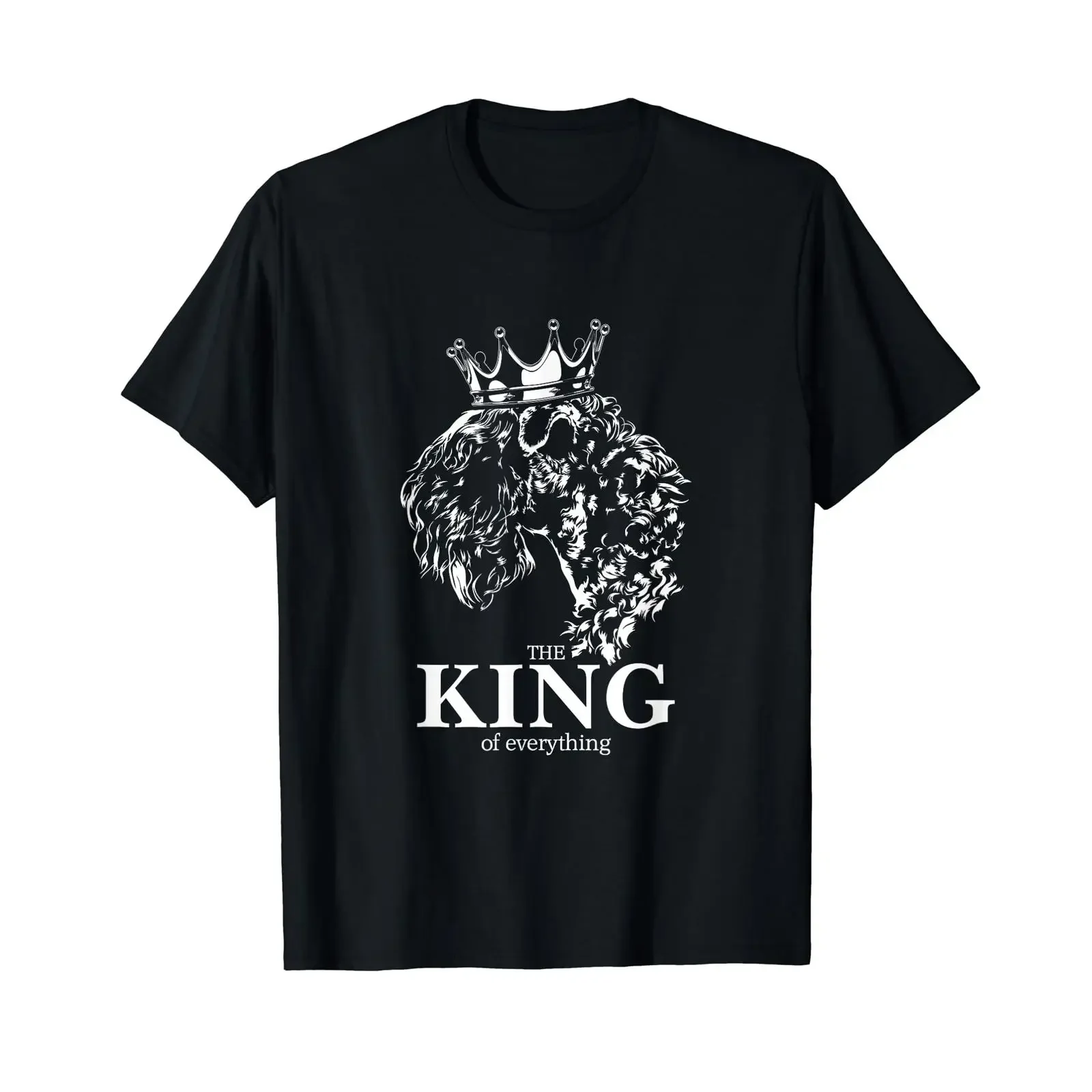 Camiseta con eslogan de Kerry Blue Terrier King of Everything, ropa de diseñador vintage negra lavada, top para uso diario, ropa de calle