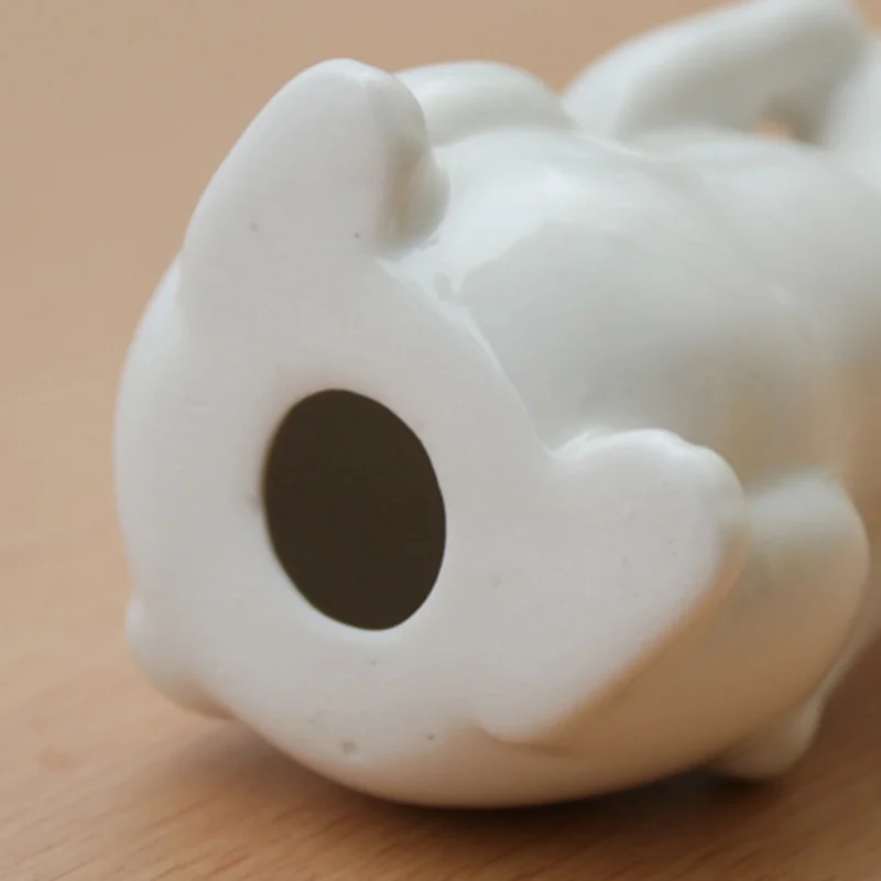 5แบบเซรามิค Bunny Figurines สำหรับอีสเตอร์ตกแต่งบ้านน่ารักสีขาวกระต่ายขนาดเล็กประติมากรรมเดสก์ท็อปสัตว์เครื่องประดับ