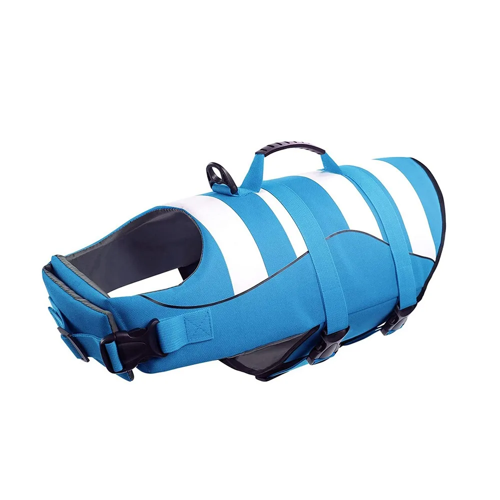 

Reflective Dog Life Jacket Adjustable Superior Buoyancy Pet Life Preserver with Handle Breathable Safety Vests Summer Swimming